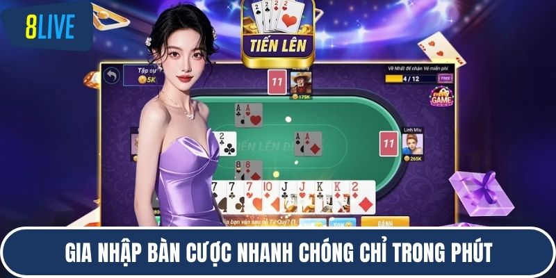 Gia nhập bàn cược nhanh chóng chỉ trong phút
